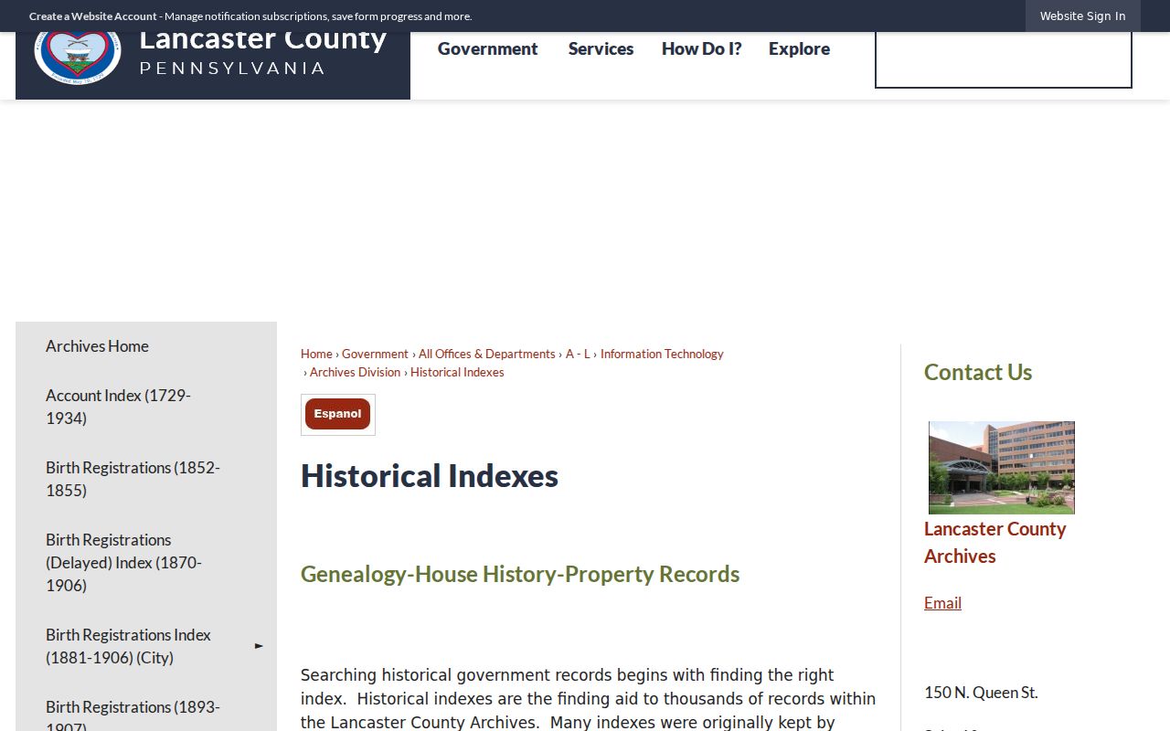 Lancaster County neighbors historic block map and historical index