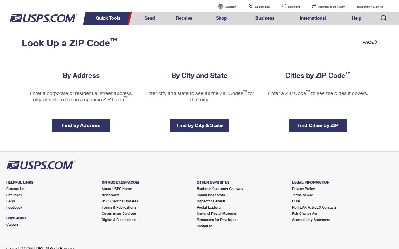 Lancaster County ZIP code directory USPS address verification